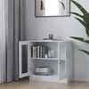 vidaXL Vitrine Cabinet White 82.5x30.5x80 cm Engineered Wood