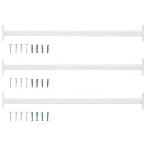 vidaXL Adjustable Window Safety Bar 3 pcs 710 -1200 mm Steel White