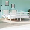 vidaXL Bed Frame without Mattress White 180x200 cm Super King Solid Wood Pine