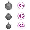 vidaXL Slim Pre-lit Christmas Tree with Ball Set Green 150 cm