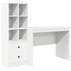 vidaXL Desk with Drawer 2 pcs White
