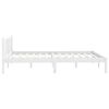 vidaXL Bed Frame without Mattress White Solid Wood Pine King Size