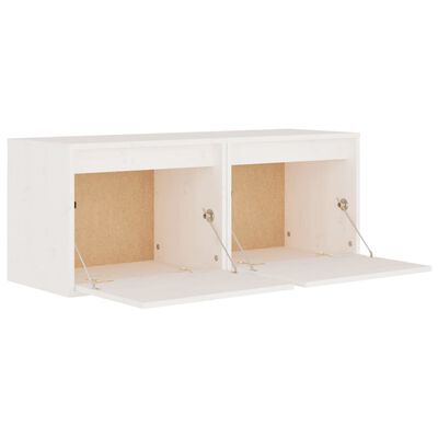 vidaXL Wall Cabinets 2 pcs White 45x30x35 cm Solid Pinewood