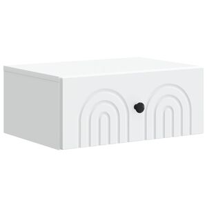 vidaXL Wall-Mounted Bedside Cabinet White 49 x 34.5 x 20 cm