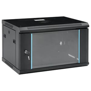 vidaXL 6U Wall Mounted Network Cabinet 19" IP20 600x450x350 mm
