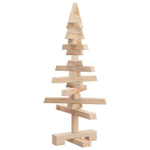 vidaXL | Wooden Christmas Tree | with Stand natural 60 cm Solid pine wood