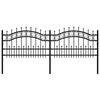 vidaXL Garden Fence KAMPEN 240 x 115 cm Powder-coated steel Black