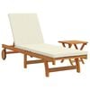 vidaXL Sun Lounger 2 pcs Solid Acacia Wood Brown