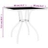 vidaXL 3 Piece Garden Dining Set Anthracite Steel