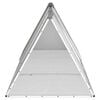 vidaXL Rabbit Cage Grey 302.5x80.5x71 cm Galvanised Steel