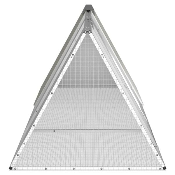 vidaXL Rabbit Cage Grey 302.5x80.5x71 cm Galvanised Steel