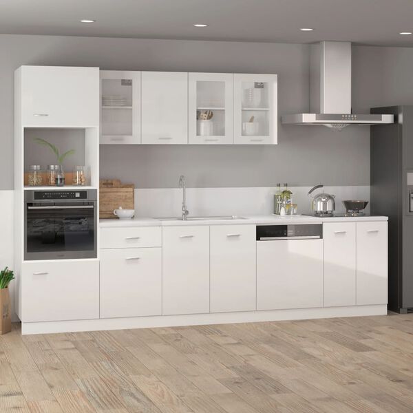 vidaXL Drawer Bottom Cabinet Lyon High Gloss White 40x46x81.5 cm Engineered Wood