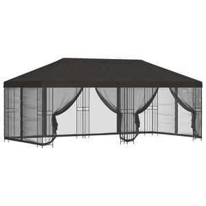 vidaXL 6 x 3 m Anthracite Polyester and Steel 190 gsm