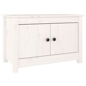 vidaXL Shoe Cabinet White 70x38x45.5 cm Solid Wood Pine