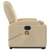 vidaXL Electric Stand up Massage Recliner Chair Cream Fabric