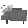 vidaXL 2-Seater Sofa Bed with Two Pillows Light Grey Fabric