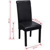 vidaXL Dining Chairs 4 pcs Black Faux Leather