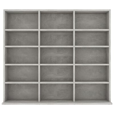 vidaXL CD Cabinet Concrete Grey 102x23x89.5 cm Engineered Wood