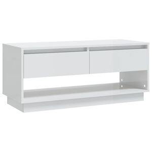 vidaXL TV Cabinet | High gloss white | Engineered wood | 102 cm x 41 cm x 44 cm