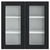 vidaXL Kitchen Cabinet with Door Black 80 x 31 x 80 cm Engineered Wood