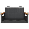 vidaXL Swing Bench Black 63x62x40 cm Poly Rattan