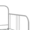 vidaXL Daybed with Trundle without Mattress White 92x187 cm Single Metal