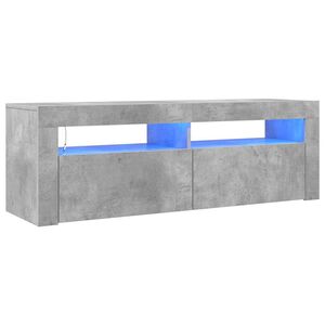 vidaXL TV Cabinet with LED Lights Concrete Grey 120x35x40 cm