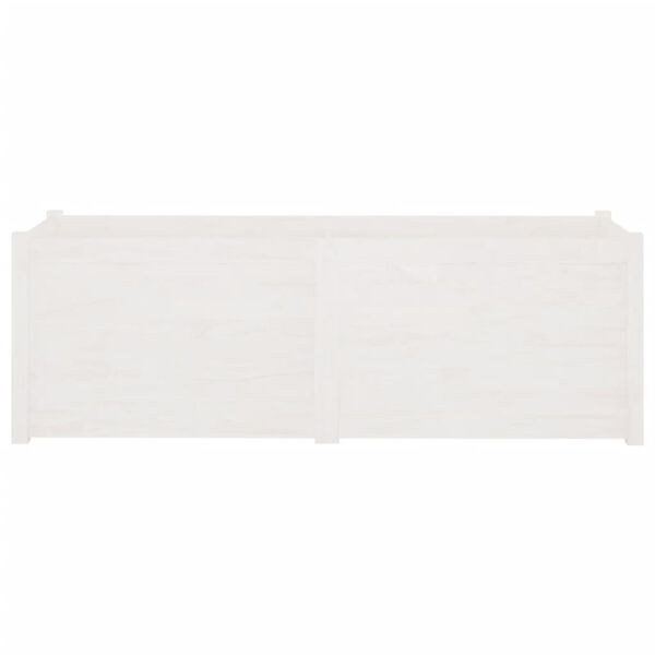 vidaXL Garden Planter White 150x50x50 cm Solid Pinewood