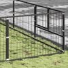 vidaXL Dog Kennel Black 100 m&sup2; Steel