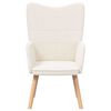 vidaXL Armchair Cream 62 x 67 x 95.5 cm Sherpa Fabric