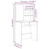 vidaXL Dressing Table Set High Gloss White 74.5x40x141 cm