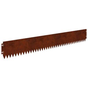 vidaXL Lawn Edging 10 pcs 103 x 15 cm Steel Rusty