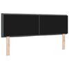 vidaXL LED Headboard with LED Strip Lights Dark Grey 160 cm Polyester