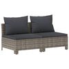 vidaXL 10 Piece Garden Lounge Set with Cushions Grey Poly Rattan