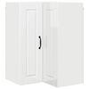vidaXL Wall Corner Cabinet PORTO High Gloss White 57 x 57 x 80 cm