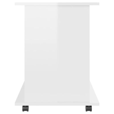 vidaXL Rolling Cabinet High Gloss White 60x45x60 cm Engineered Wood