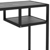 vidaXL Computer Desk Black Marble 100x36x74 cm Tempered Glass
