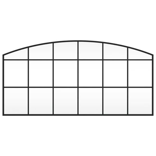 vidaXL Wall Mirror Black 100x50 cm Arch Iron