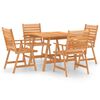 vidaXL 5 Piece Garden Dining Set Solid Acacia Wood