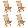 vidaXL 5 Piece Garden Dining Set Solid Teak Wood