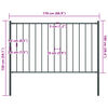 vidaXL Fence Panel with Posts Powder-coated Steel 1.81x1 m Anthracite