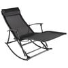 vidaXL Garden Rocking Chair Steel and Textilene Black