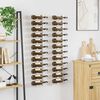 vidaXL Wall Mounted Wine Rack for 12 Bottles 2 pcs White Iron