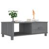 vidaXL Coffee Table HAMAR Dark Grey 100x55x35 cm Solid Wood Pine