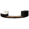 vidaXL Spa Surround | Black and Natural Wood