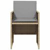 vidaXL Garden Chairs with Cushions 4 pcs Mix Beige Poly Rattan