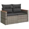 vidaXL 8 Piece Garden Sofa Set with Cushions Grey Poly Rattan