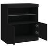 vidaXL Sideboard with LED Lights Black 60x37x67 cm
