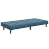 vidaXL 2-Seater Sofa Bed with Footstool Dark Grey Velvet