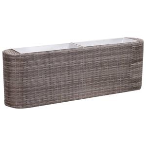 vidaXL Raised Bed | Grey | Poly Rattan, Zinc | Medium | Durable | Raised Bed